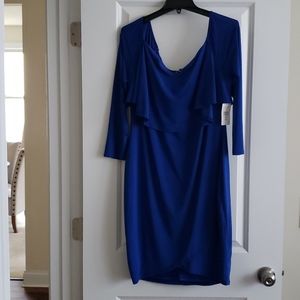 Blue Off the Shoulder Dress